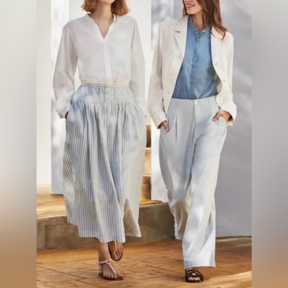Two Piece Suit Ines De La Fressange Linen Cotton Uniqlo Women's Blazer